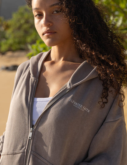 Kingdom Club Brown Full-Zip Hoodie