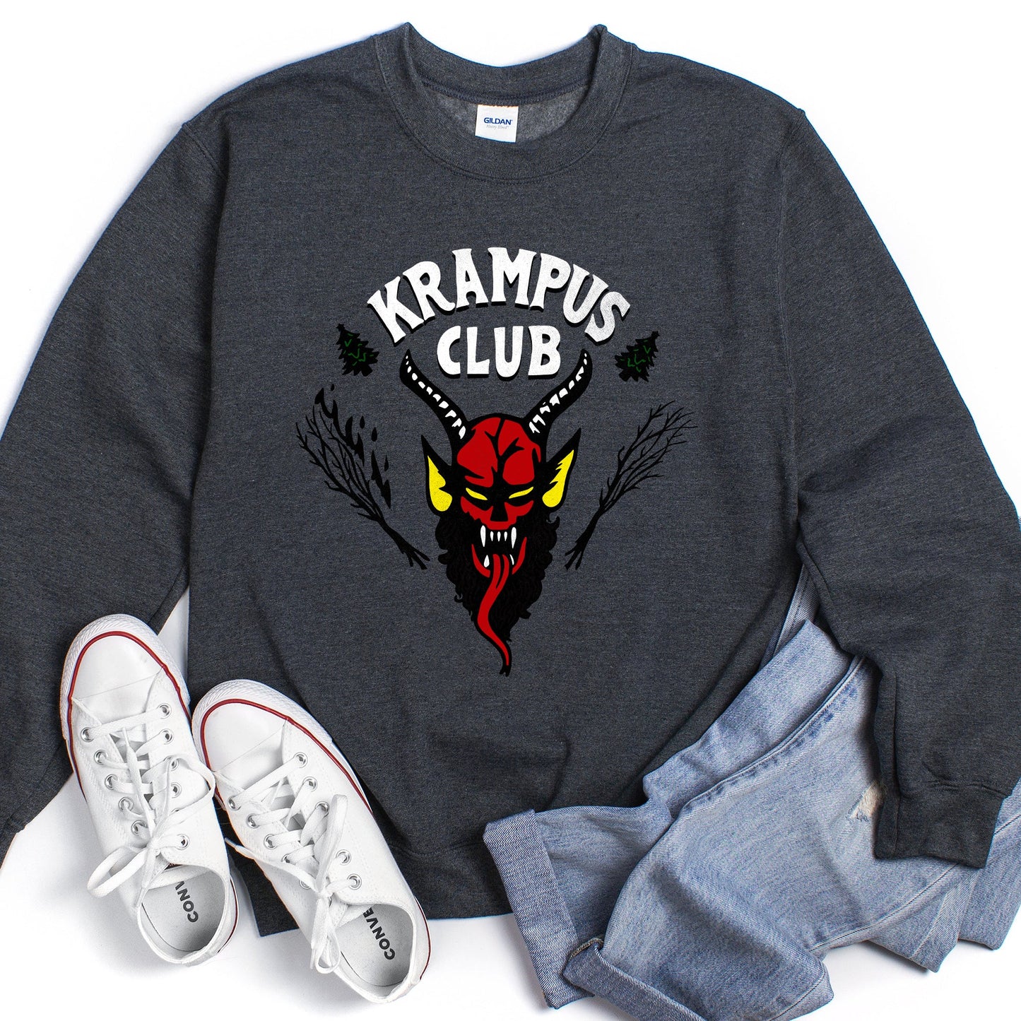 Krampus Club, Stranger, Naughty, Christmas Sweatshirt