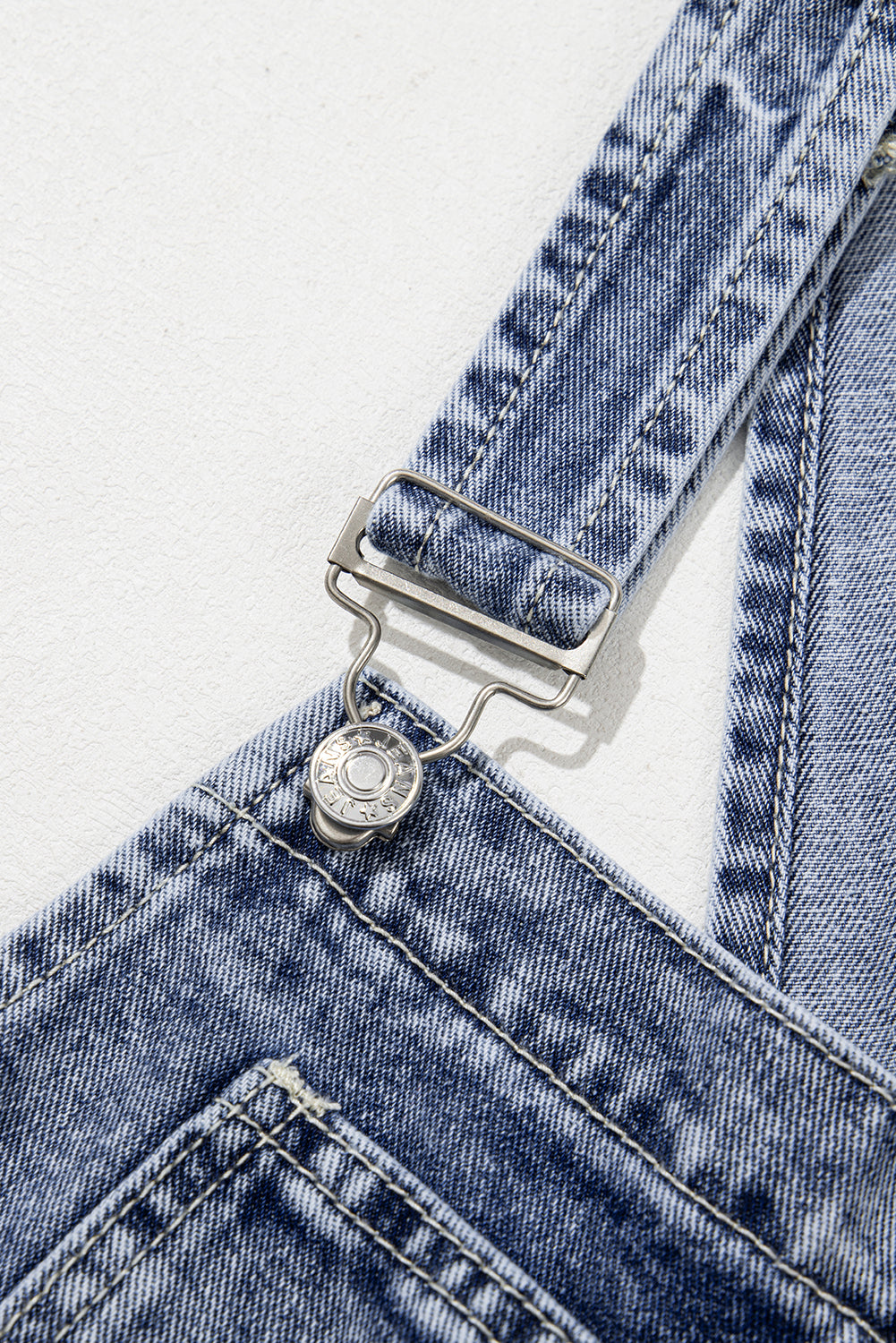 Piper Denim Straight Leg Jumpsuit with Pockets - Aaria Tees