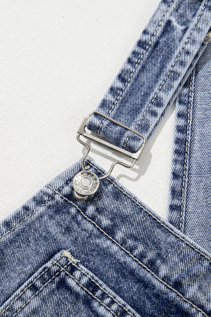 Piper Denim Straight Leg Jumpsuit with Pockets - Aaria Tees