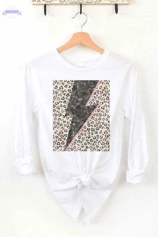 LEOPARD LIGHTNING LONG SLEEVE TEE - Aaria Tees