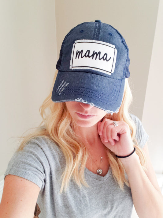 Mama patch Hat • Vintage Trucker Mom Hat