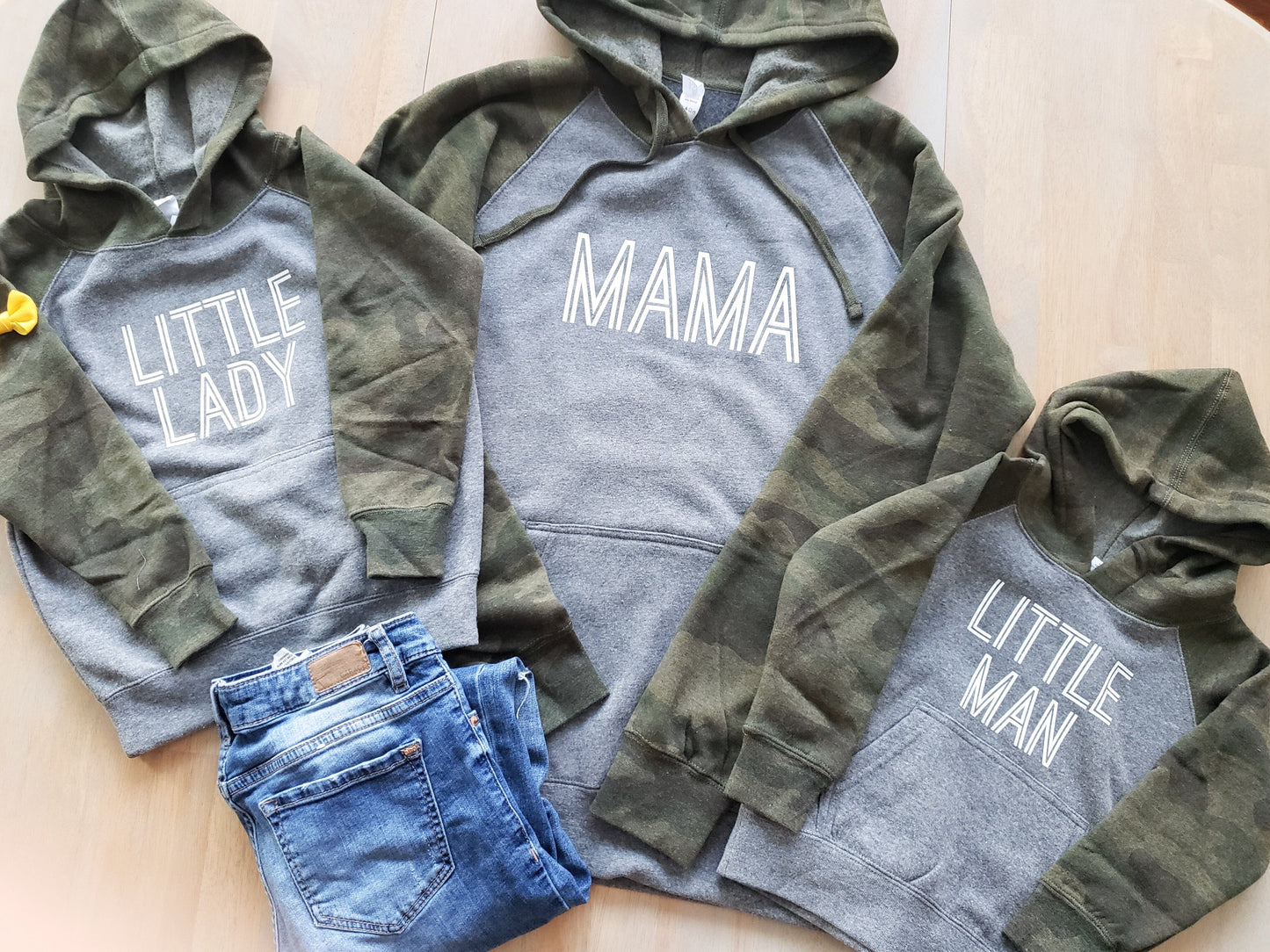Mama And Kid Camo Matching Hoodies