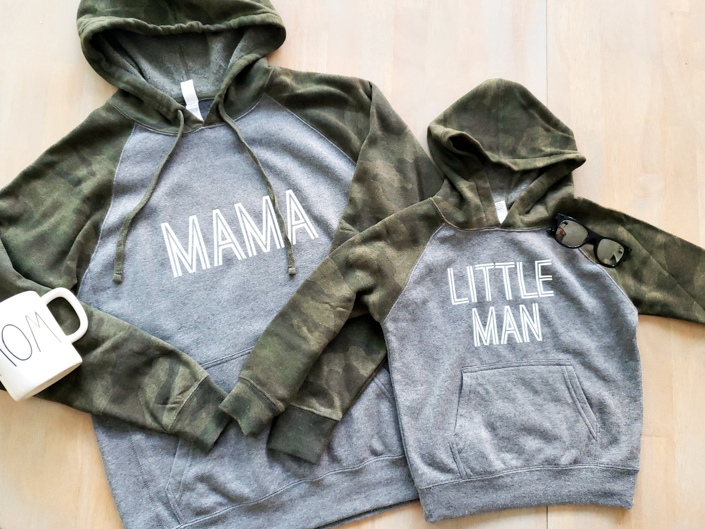 Mama And Kid Camo Matching Hoodies