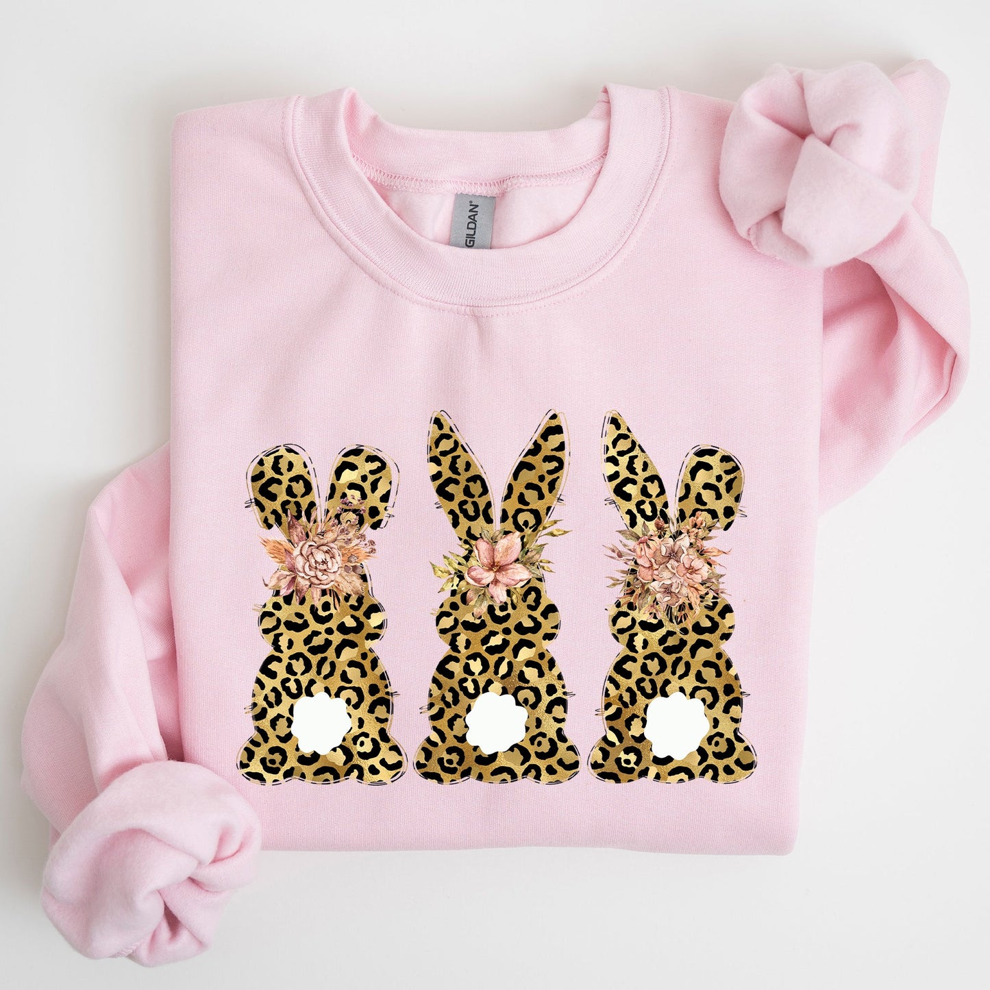 Leopard Print Easter Bunnies, Easter Rabbit Sweatshirt