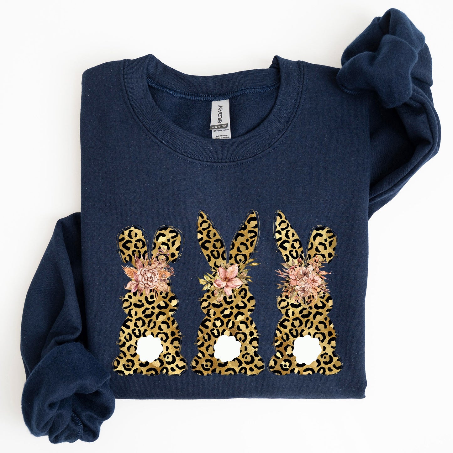 Leopard Print Easter Bunnies, Easter Rabbit Sweatshirt