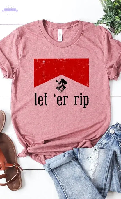 Let Er Rip Graphic Tee PLUS - Aaria Tees