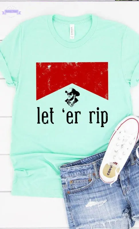 Let Er Rip Graphic Tee PLUS - Aaria Tees