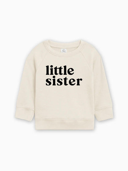 Little Sister Organic Cotton Baby Toddler Girl Pullover (Serif)