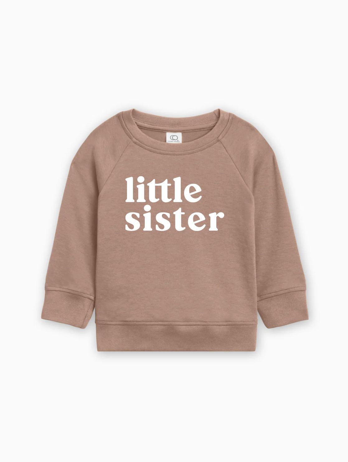 Little Sister Organic Cotton Baby Toddler Girl Pullover (Serif)