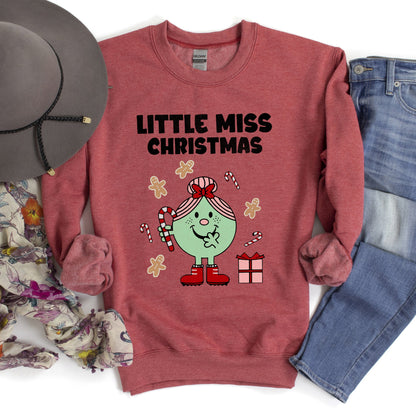 Little Miss Christmas, Classic, Vintage, Retro Sweatshirt