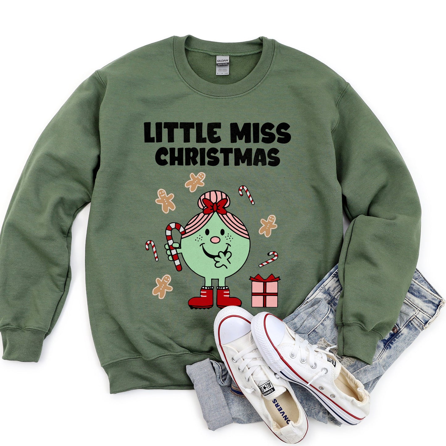 Little Miss Christmas, Classic, Vintage, Retro Sweatshirt