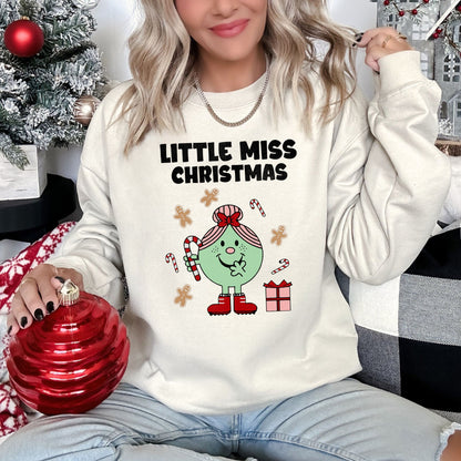 Little Miss Christmas, Classic, Vintage, Retro Sweatshirt