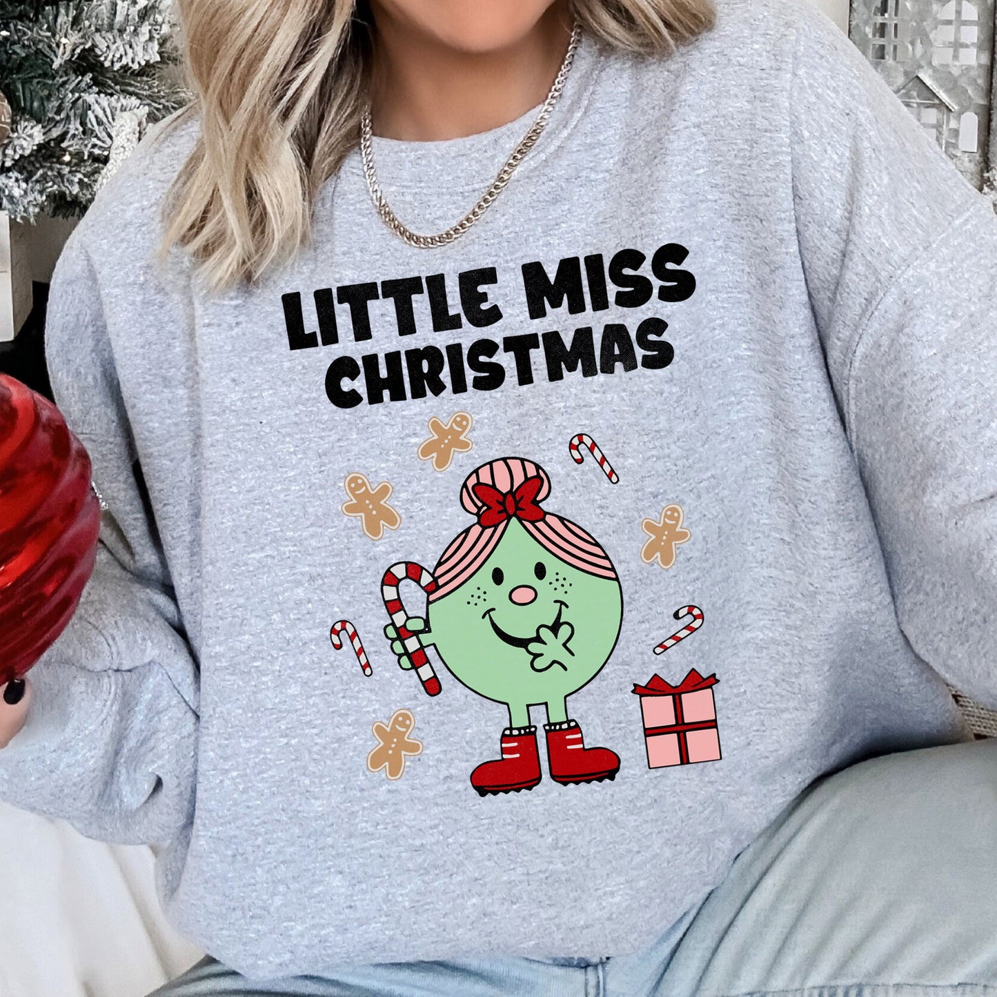 Little Miss Christmas, Classic, Vintage, Retro Sweatshirt