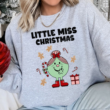 Little Miss Christmas, Classic, Vintage, Retro Sweatshirt