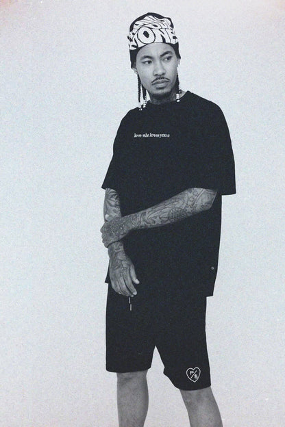 Love Who Loves You (Black - Oversize Shirt) - Aaria Tees