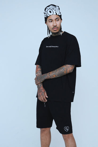 Love Who Loves You (Black - Oversize Shirt) - Aaria Tees