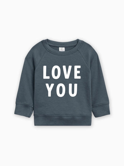 Love You Organic Cotton Baby Toddler Valentine Day Pullover