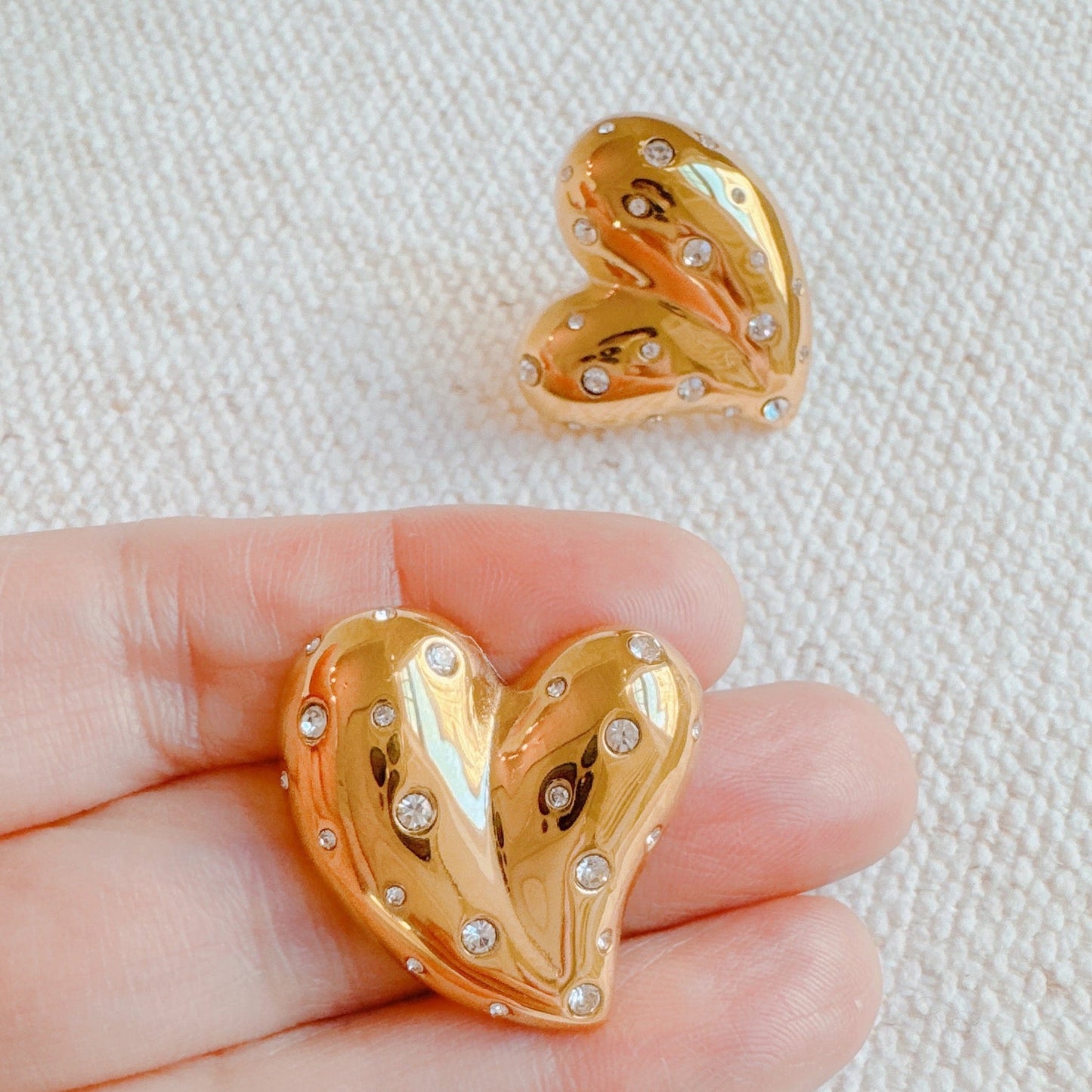 Lovely Golden Heart Earrings