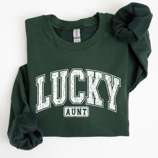 Lucky Aunt, Retro, St Patrick's Day Sweatshirt