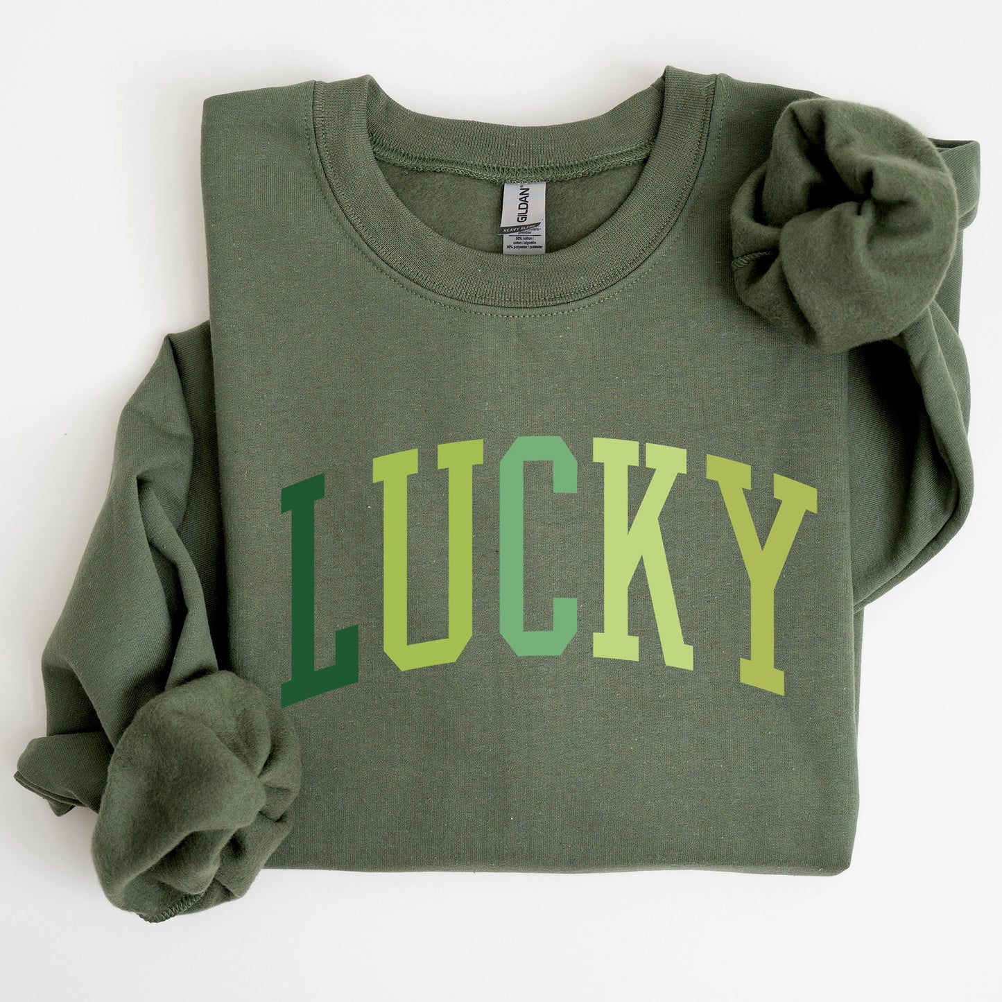 Lucky, Collegiate, St Patrick's Day Sweatshirt