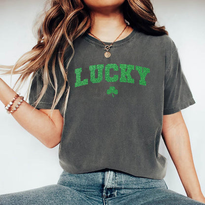 St Patricks Day Cute Lucky Clover Top