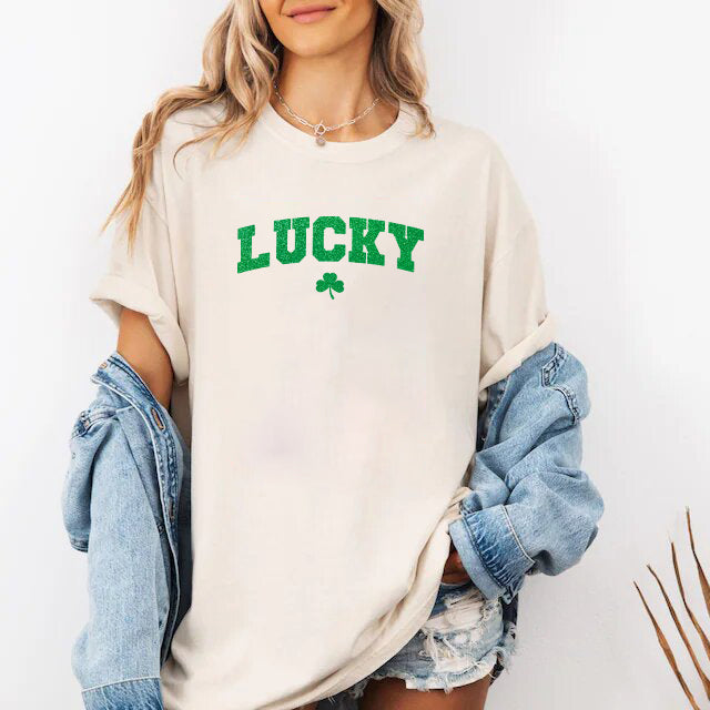 St Patricks Day Cute Lucky Clover Top