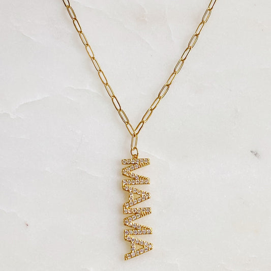 Mama Drop Pendant Necklace - Aaria Tees