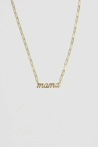 Mama Link Chain Necklace - Aaria Tees