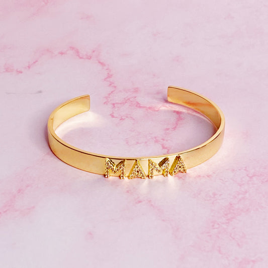 Mama Open Bangle Bracelet - Aaria Tees