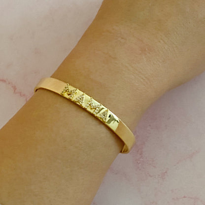 Mama Open Bangle Bracelet - Aaria Tees