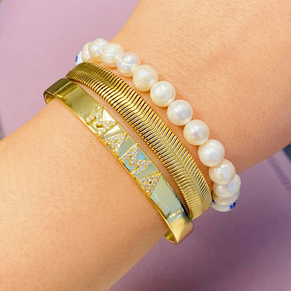 Mama Open Bangle Bracelet - Aaria Tees