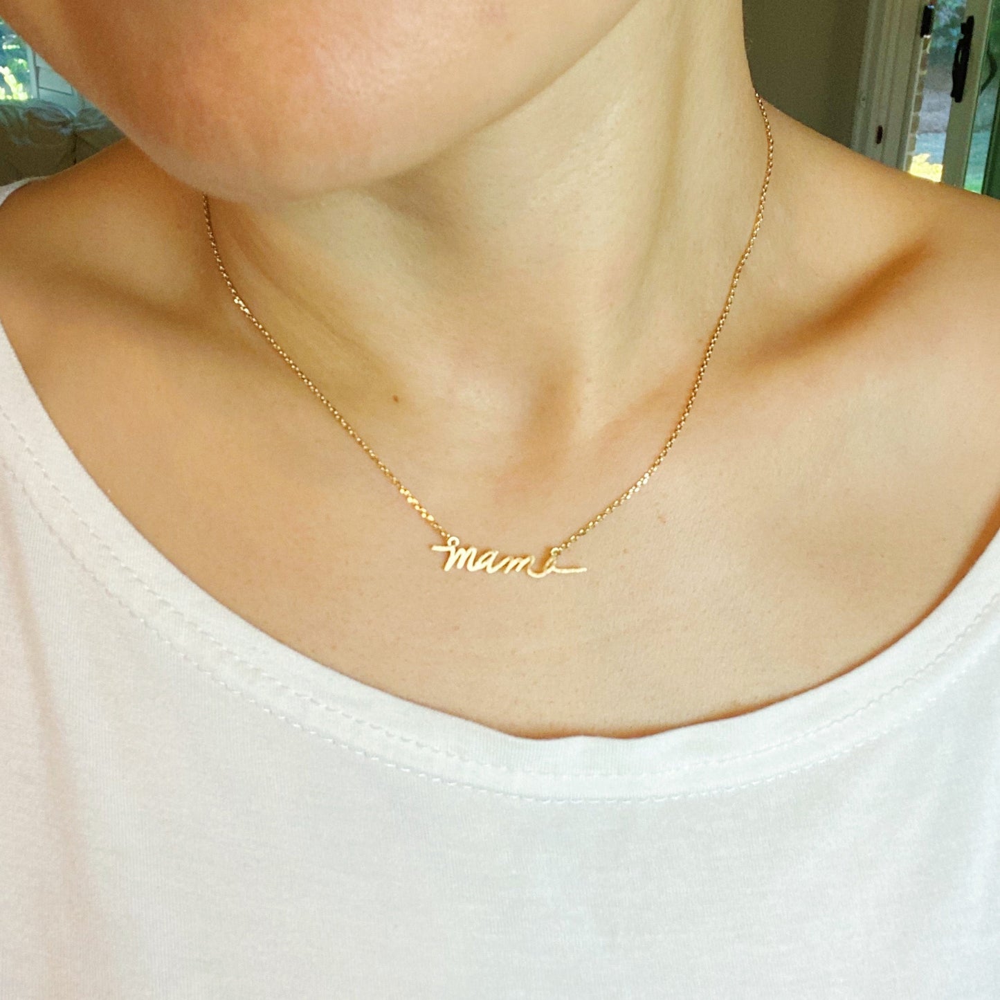 Mama Script Necklace - Aaria Tees