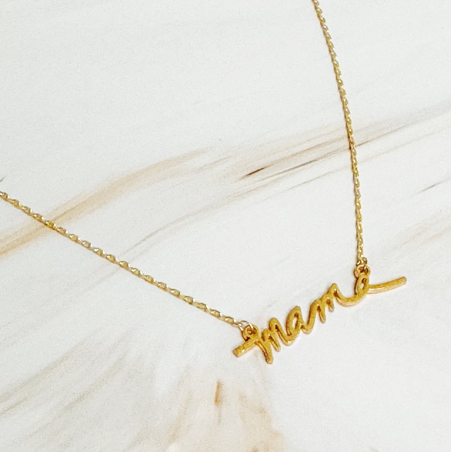 Mama Script Necklace - Aaria Tees