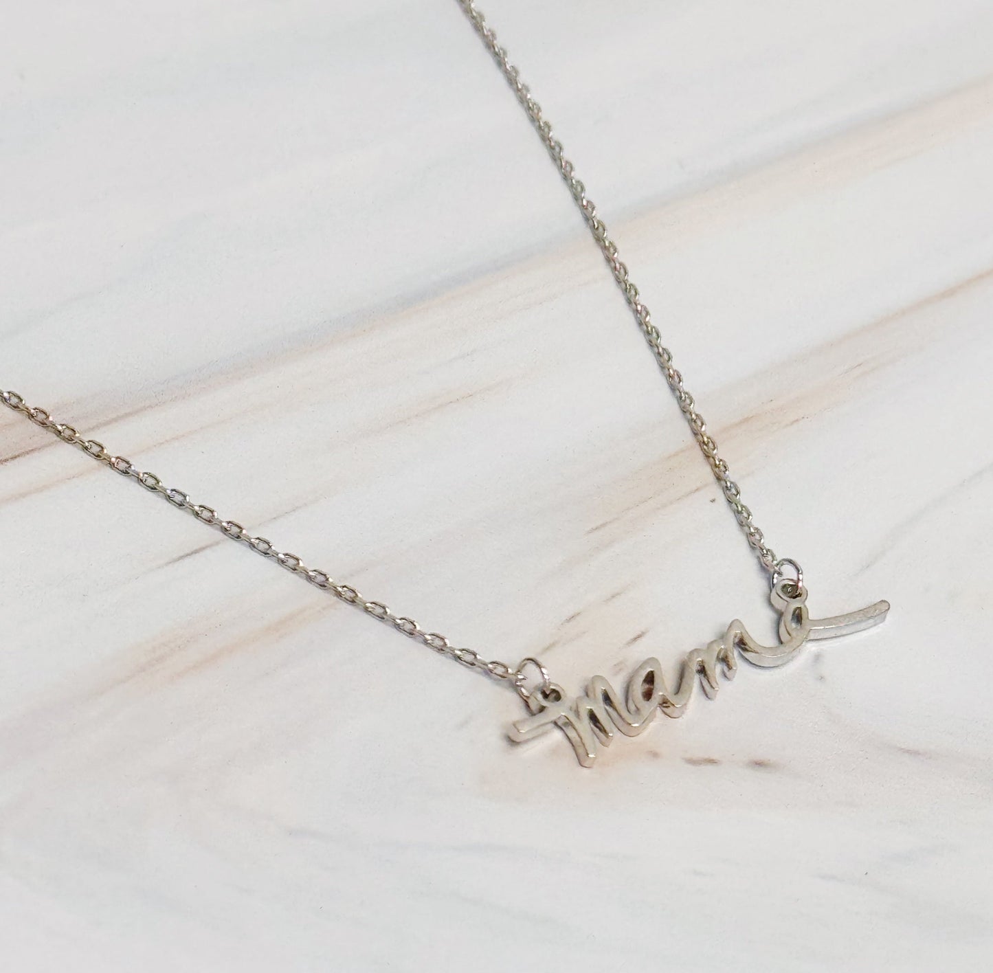 Mama Script Necklace - Aaria Tees