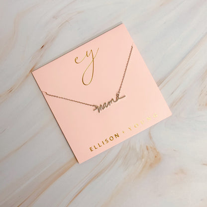 Mama Script Necklace - Aaria Tees