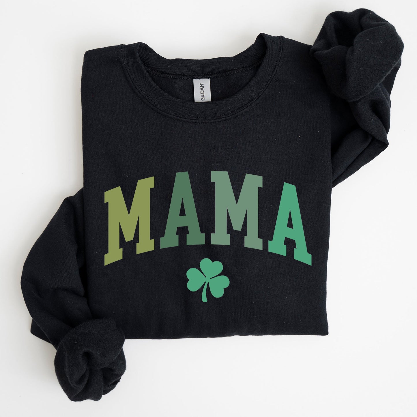 Mama, Shamrock, Collegiate, St Patrick's Day Sweatshirt