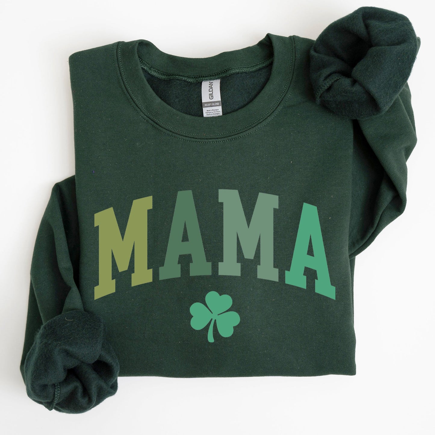 Mama, Shamrock, Collegiate, St Patrick's Day Sweatshirt