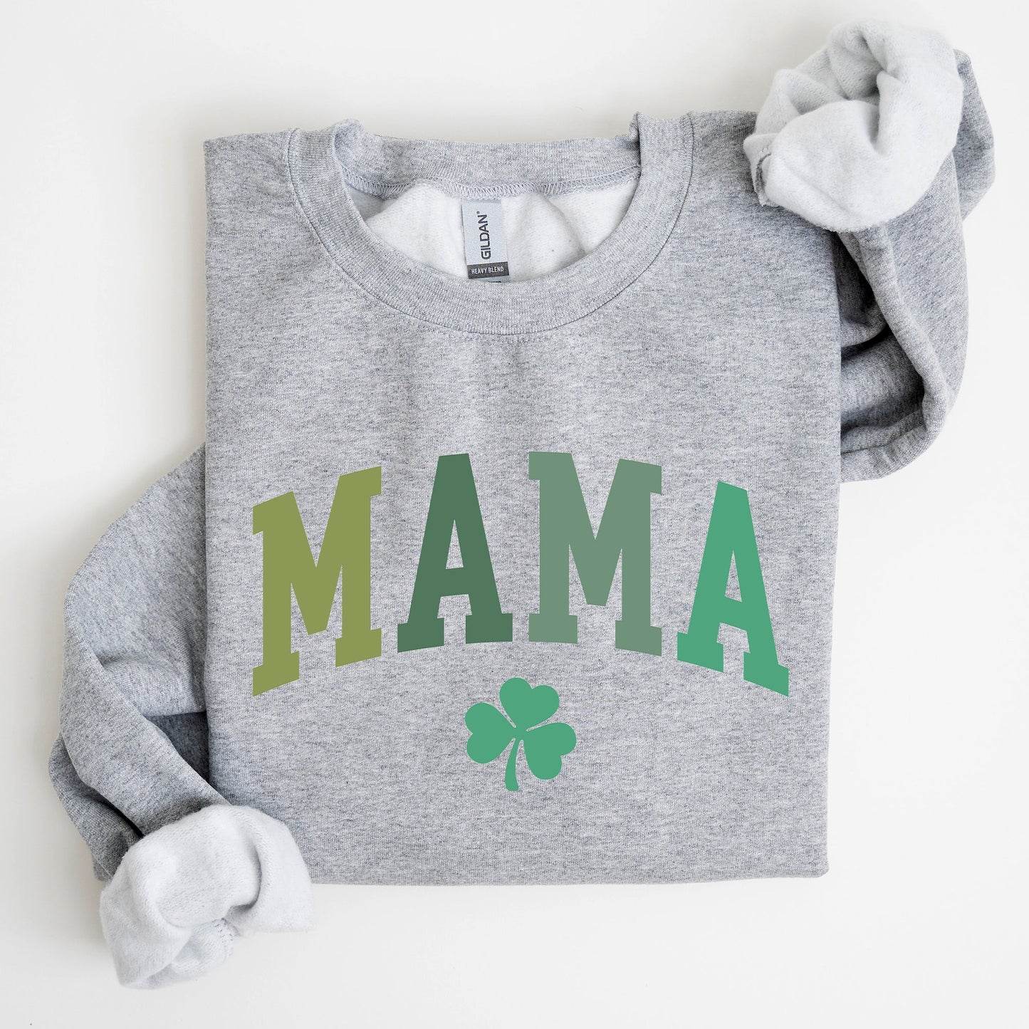 Mama, Shamrock, Collegiate, St Patrick's Day Sweatshirt