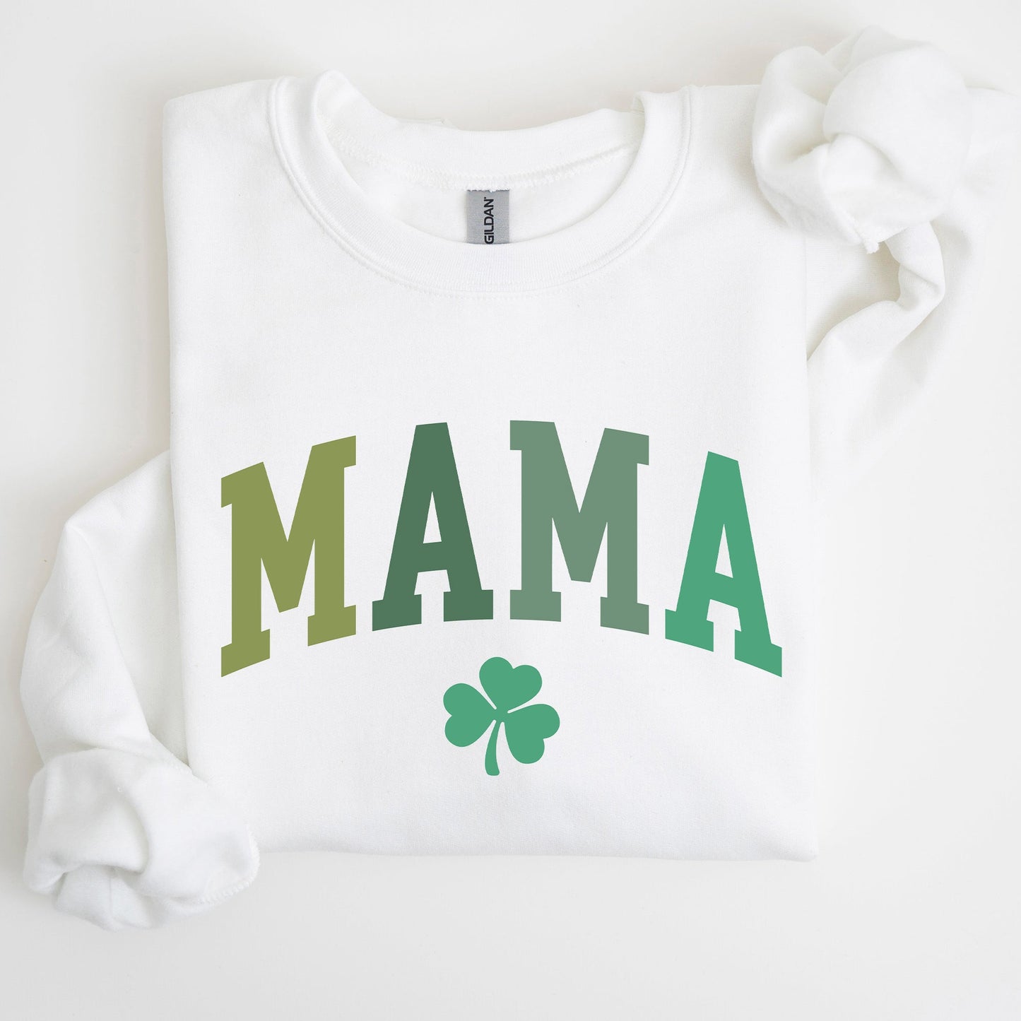 Mama, Shamrock, Collegiate, St Patrick's Day Sweatshirt