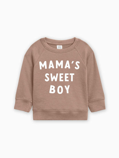Mama's Sweet Boy Valentine's Day Baby Toddler Organic Cotton Pullover