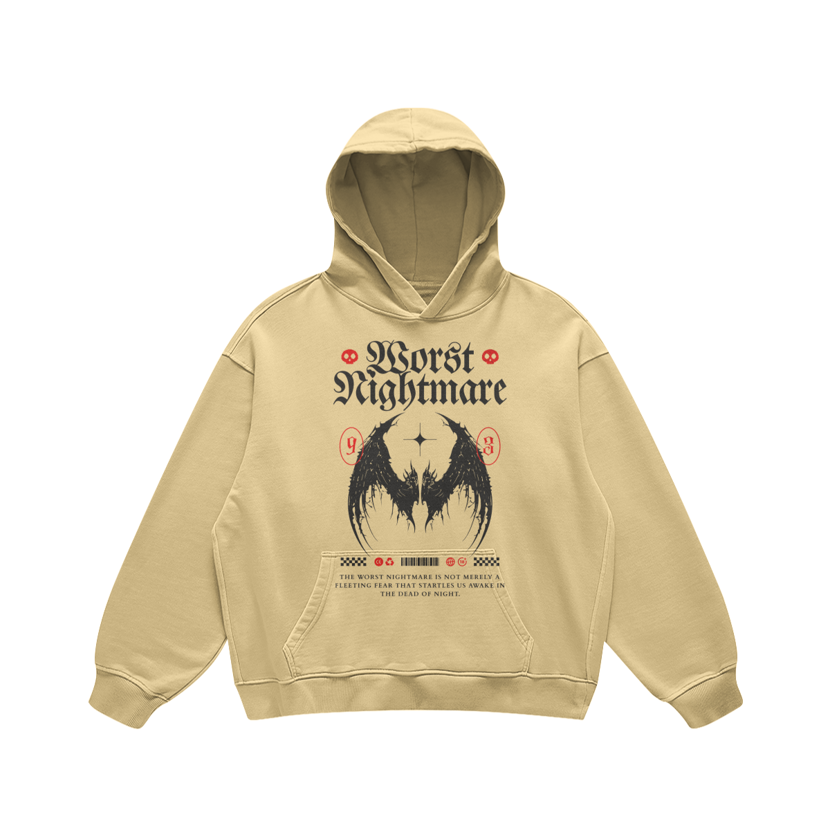 Men's Hoodie - Super Heavyweight Oversized Retro Style