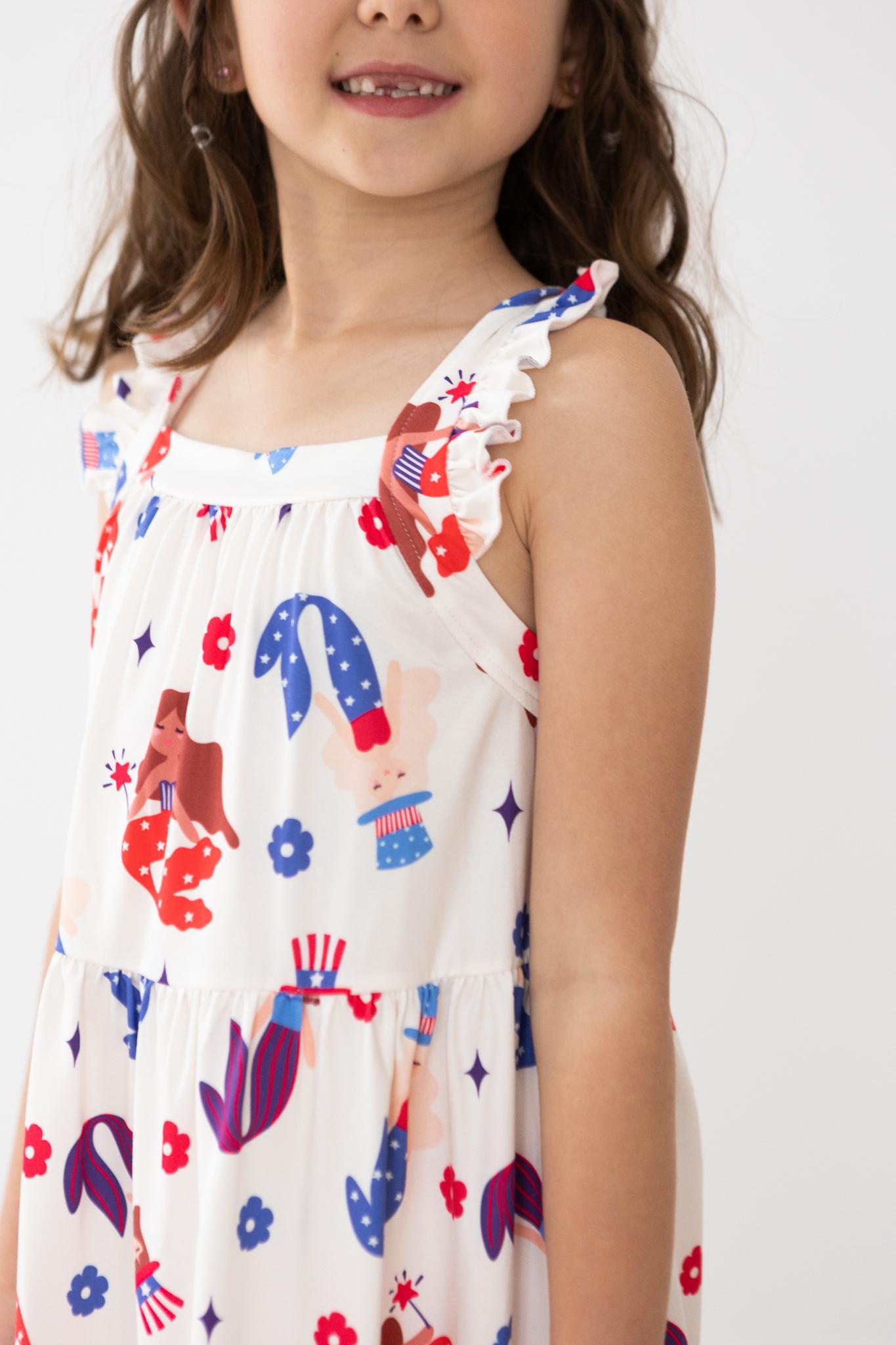 SALE Mer-Made in the USA Ruffle Cross Back Dress
