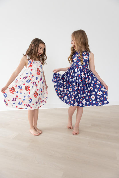 SALE Mer-Made in the USA Ruffle Cross Back Dress