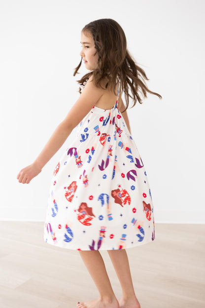 SALE Mer-Made in the USA Ruffle Cross Back Dress