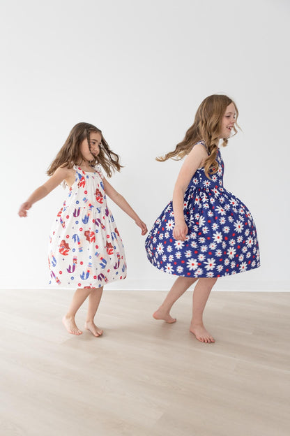 SALE Mer-Made in the USA Ruffle Cross Back Dress