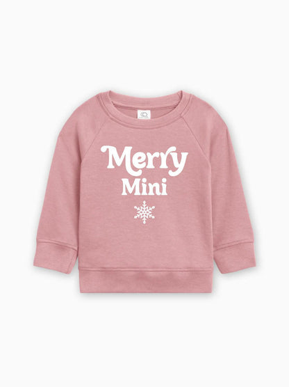 Merry Mini Matching Christmas Organic cotton Baby Toddler Pullover