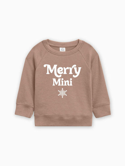 Merry Mini Matching Christmas Organic cotton Baby Toddler Pullover