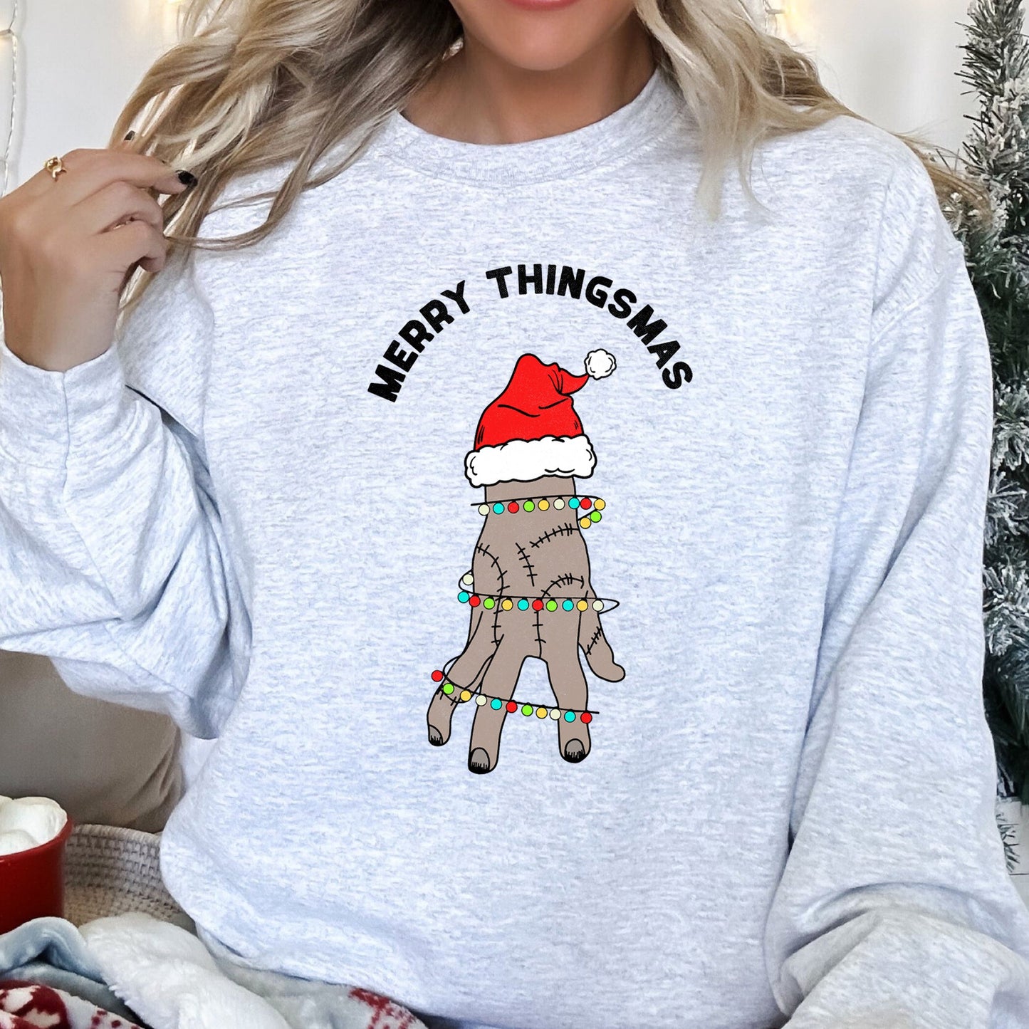 Merry Thingsmas, Wednesday, Christmas Sweatshirt