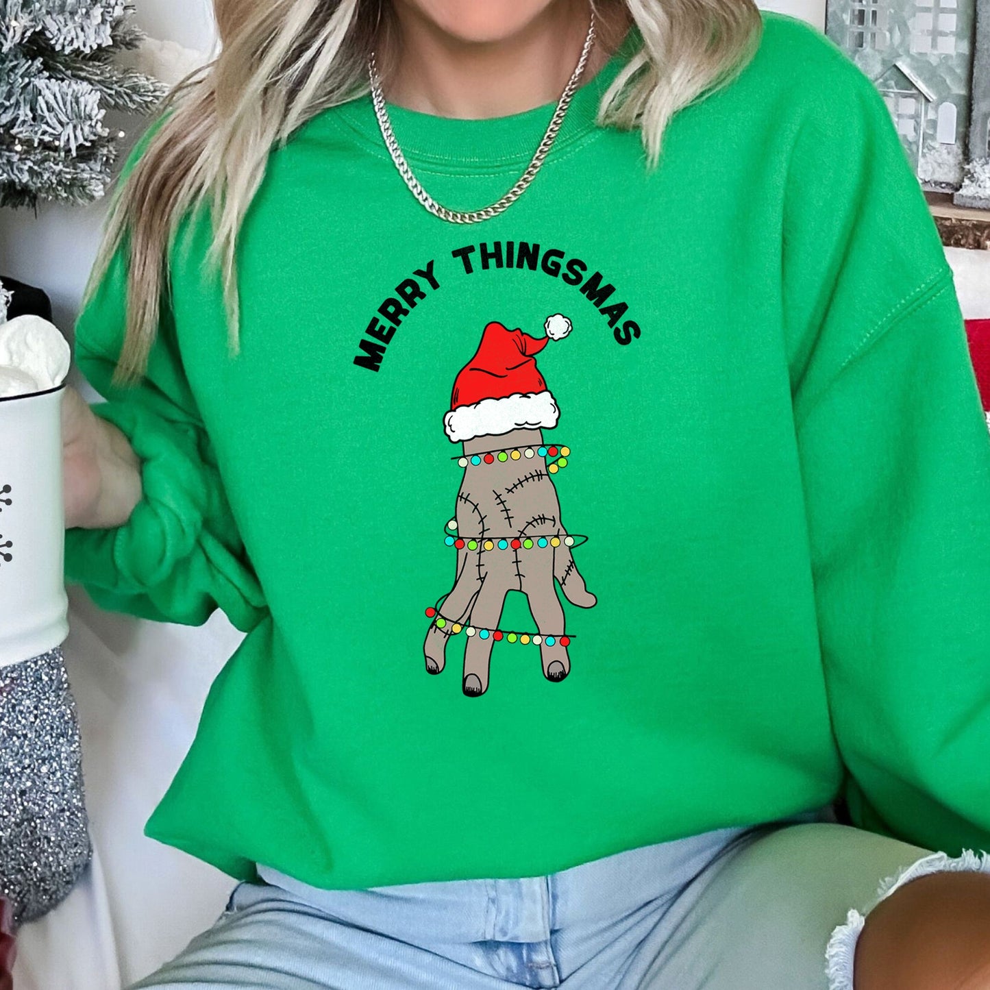 Merry Thingsmas, Wednesday, Christmas Sweatshirt